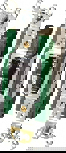 1 Pole, 120 to 277 VAC, 30 Amp, Industrial Grade Toggle Wall Switch