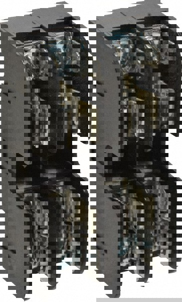 2 Pole, 10 to 14 AWG, 600 VAC/VDC, 30 Amp, DIN Rail Mount, Screw Mount Fuse Block