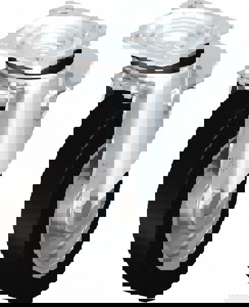 Swivel Top Plate Caster: Solid Rubber, 5