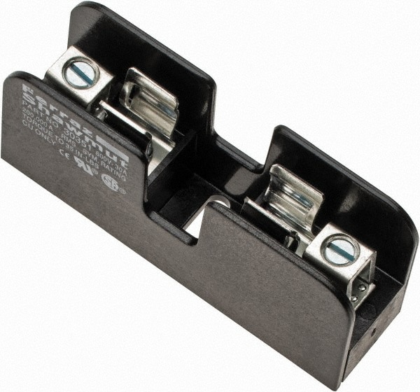 1 Pole, 14 to 6 AWG, 600 VAC/VDC, 30 Amp, DIN Rail Mount, Screw Mount Fuse Block