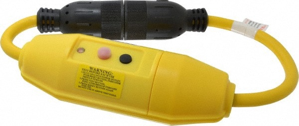 Inline GFCI Cord Set: 2' Cord, 20A, 125V