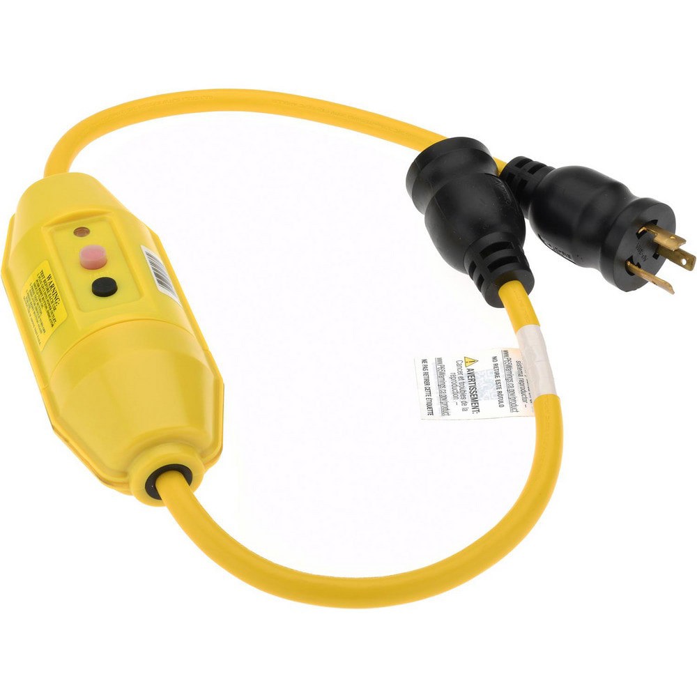 Inline GFCI Cord Set: 3' Cord, 20A, 125V
