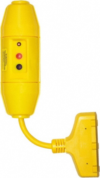 Inline GFCI Cord Set: 0.5' Cord, 15A, 125V