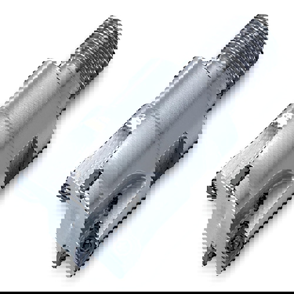 Indexable Square-Shoulder End Mill: 15V1D-10012X7R01, 1.98 mm Max Depth of Cut, M12 Modular Connection Shank