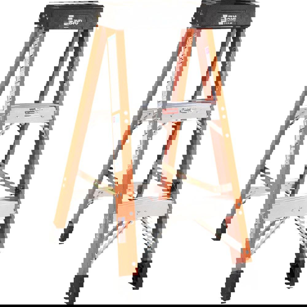 6-Step Fiberglass Step Ladder: Type IA, 3' High