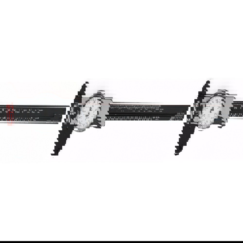 Dial Caliper: 6'' Range, 0.001'' Graduation, 0.1'' per Revolution