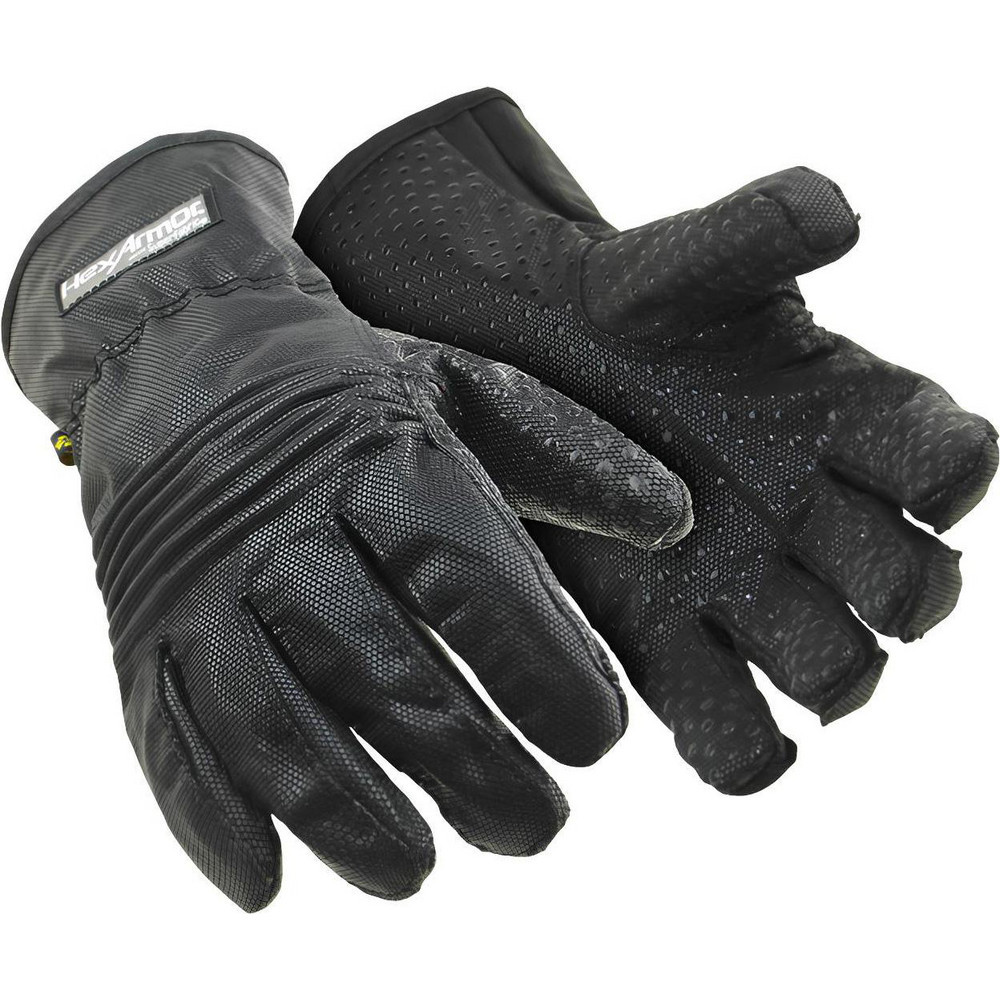 Cut, Puncture & Abrasive-Resistant Gloves: Size XL, ANSI Cut A9, ANSI Puncture 3, Silicone Rubber, Polyester Blend