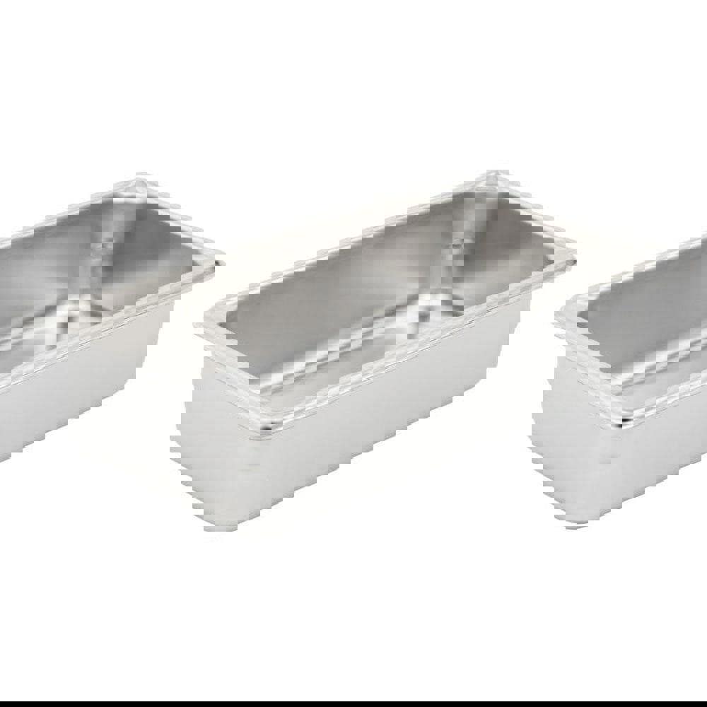 Food Pan Container: Stainless Steel, Rectangular