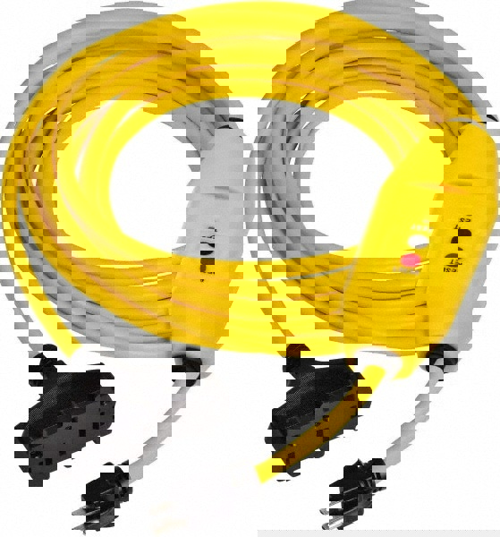 3 Outlets, 125 Volt, 15 Amp, Yellow, GFCI and Triple Tap Cord Set