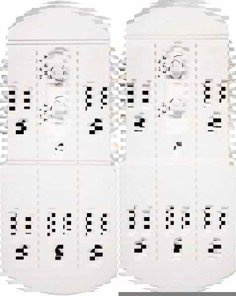 5 Outlets, 125 Volt, 15 Amp, White, GFCI 5b Outlet Adapter