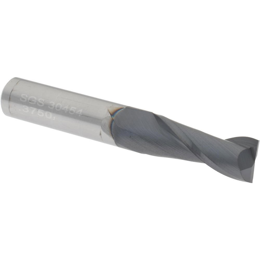 Square End Mill: 3/8'' Dia, 1'' LOC, 3/8