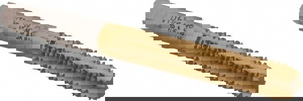 Straight Flute Tap: 1/4-20, UNC, 4 Flute, Bottoming, 2B, High-Speed Steel, Titanium Nitride Finish