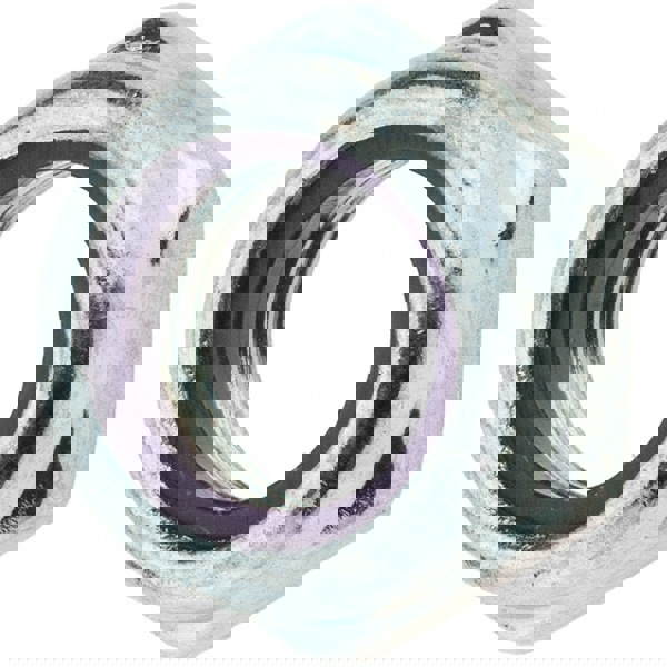 Hex Jam Lock Nut: Insert Lock, Nylon Insert, 1/4-20, Grade 2 Steel, Zinc Finish