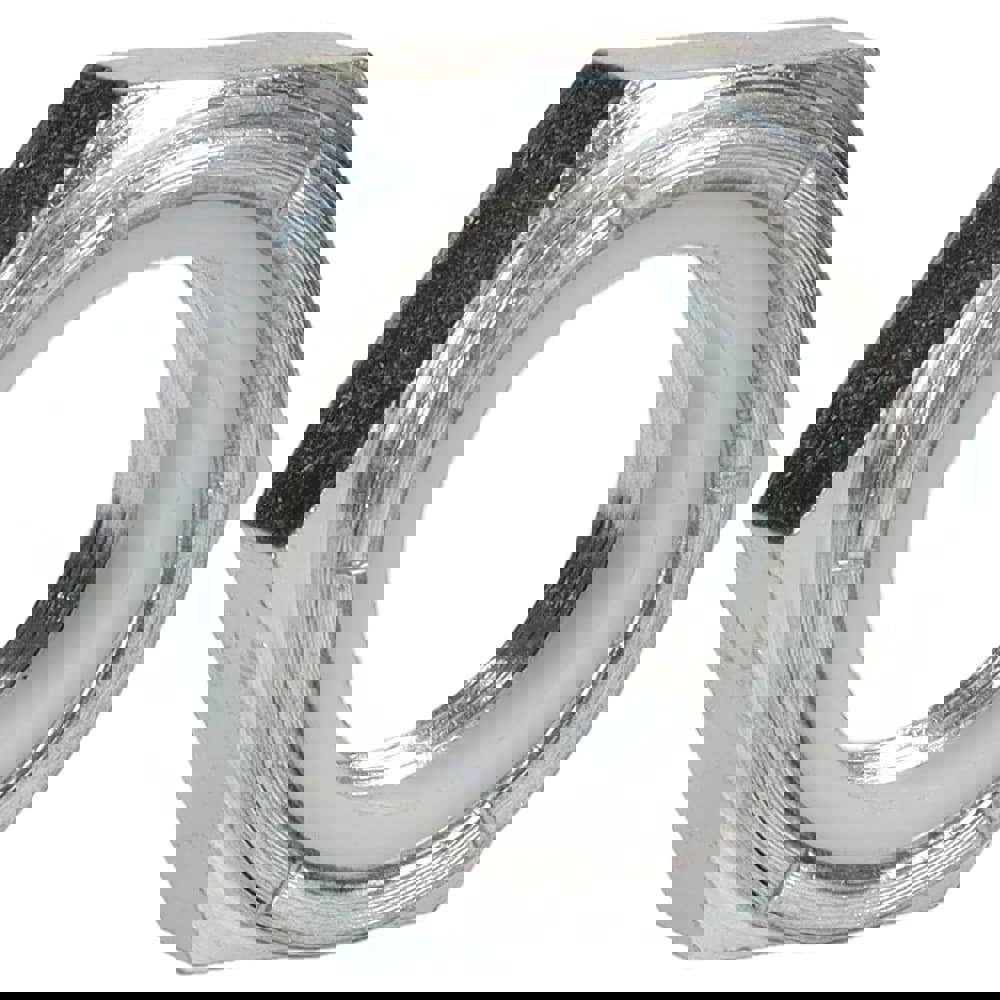 Hex Lock Nut: Insert Lock, Nylon Insert, 1-1/8-12, Grade 2 Steel, Zinc Finish