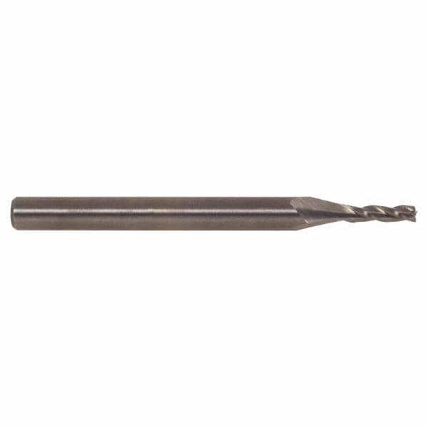 Square End Mill: 29/64'' Dia, 1'' LOC, 1/2'' Shank Dia, 3'' OAL, 3 Flutes, Solid Carbide