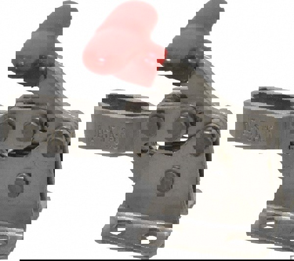 Manual Hold-Down Toggle Clamp: Horizontal, 200 lb Capacity, U-Bar, Flanged Base