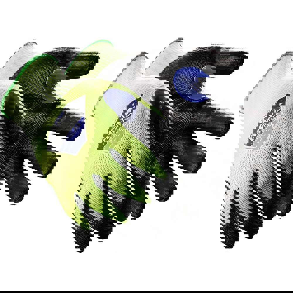 Cut & Puncture Resistant Gloves; Coating Material: Polyurethane ; Coating Coverage: Palm & Fingertips ; Glove Type: Cut & Puncture-Resistant ; ANSI/ISEA Cut Resistance Level: A9 ; Primary Material: HPPE; Metal Fiber ; Lining Material: HPPE; Metal Fiber