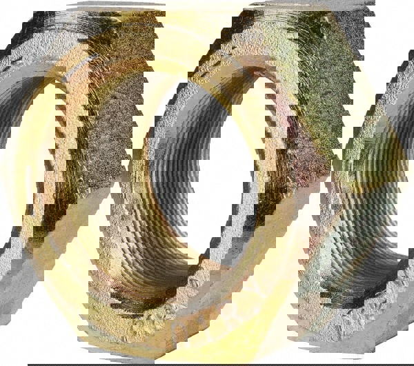 Hex Nut: 2-12, Grade 8 Steel, Yellow Zinc Dichromate Finish