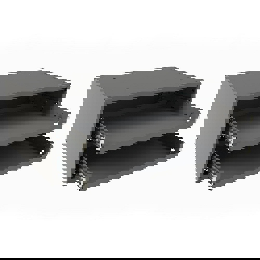 Small bearing slide rack, 2 compartments, gray