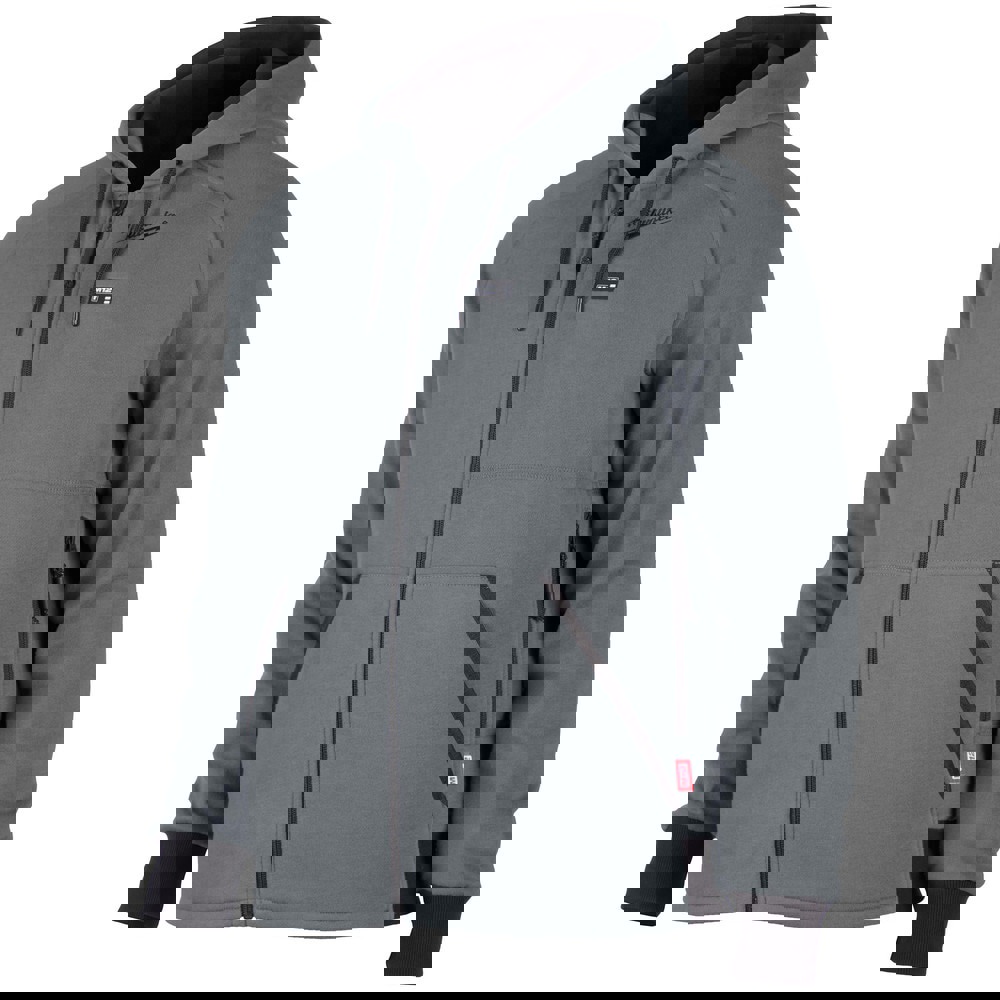 Heated Sweatshirt: Size 2X-Large, Polyester, Zipper Closure