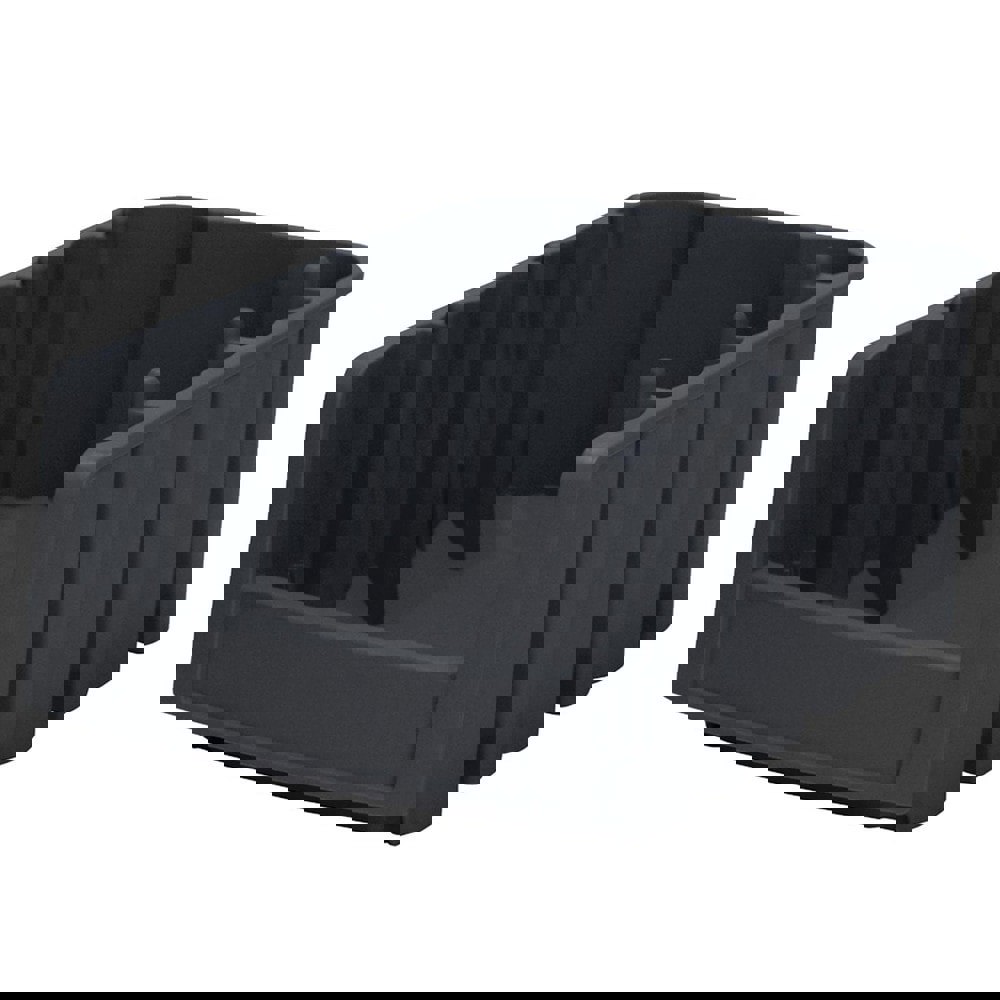 Plastic Hopper Stacking Bin: Black