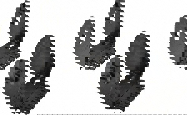 3.74 Inch Outside Width x 2.52 Inch Outside Height, Cable and Hose Carrier Plastic Open Mounting Bracket Set