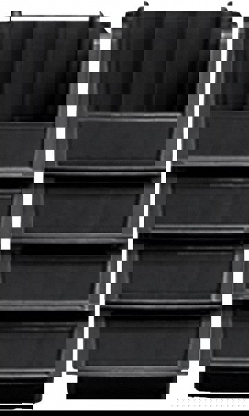 Plastic Hopper Stacking Bin: Black