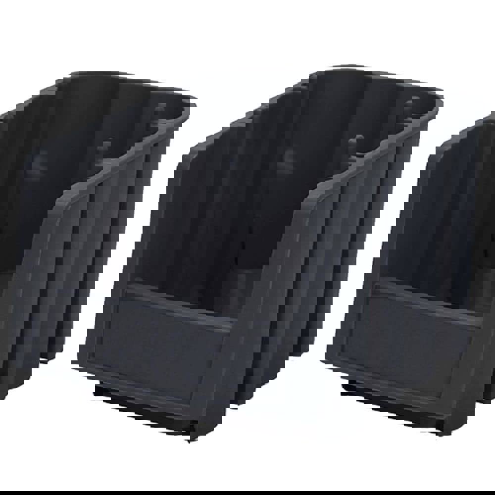 Plastic Hopper Stacking Bin: Black