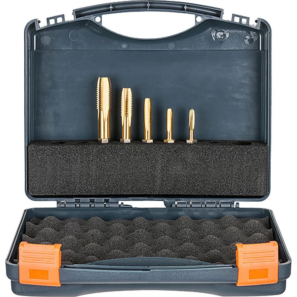 Tap Sets; Minimum Tap Thread Size (Inch): 1/4-20 ; Maximum Tap Thread Size (Inch): 5/8-11 ; Chamfer: Semi-Bottoming ; Material: High Speed Steel ; Overall Length (Inch): 3-35/64 ; Thread Direction: Right Hand