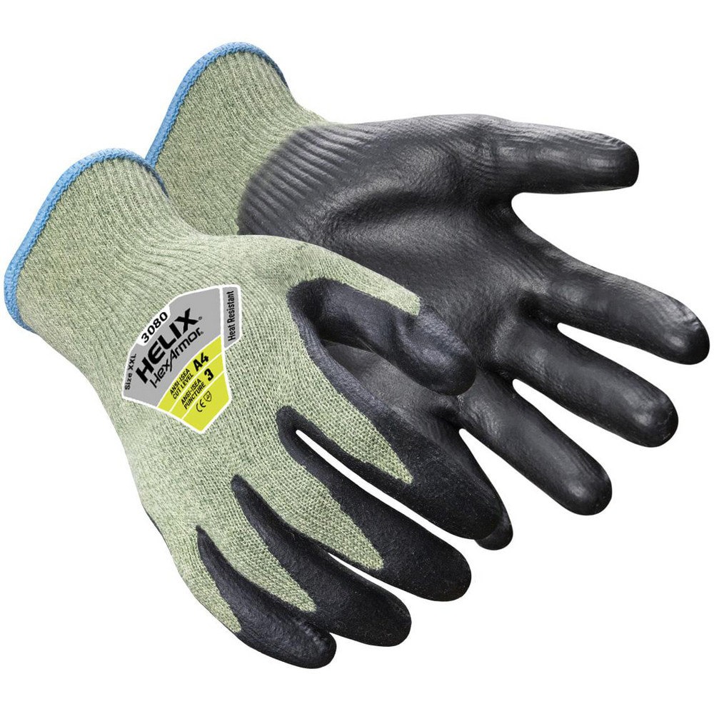Cut & Puncture Resistant Gloves; Style: Knit ; Coating Material: Neoprene ; Coating Coverage: Palm & Fingertips ; Glove Type: Cut, Puncture & Abrasion-Resistant ; ANSI/ISEA Cut Resistance Level: A4 ; Primary Material: Aramid Blend