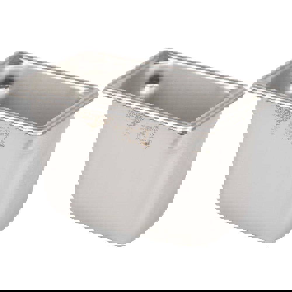 Food Pan Container: Stainless Steel, Rectangular