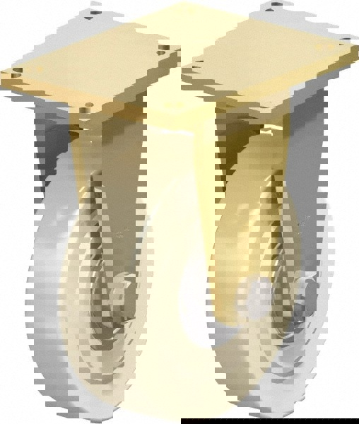 Rigid Top Plate Caster: Cast Nylon, 10