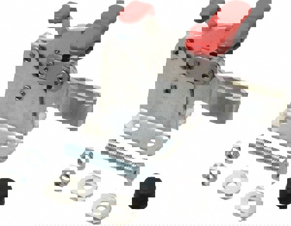 Manual Hold-Down Toggle Clamp: Horizontal, 750 lb Capacity, U-Bar, Flanged Base