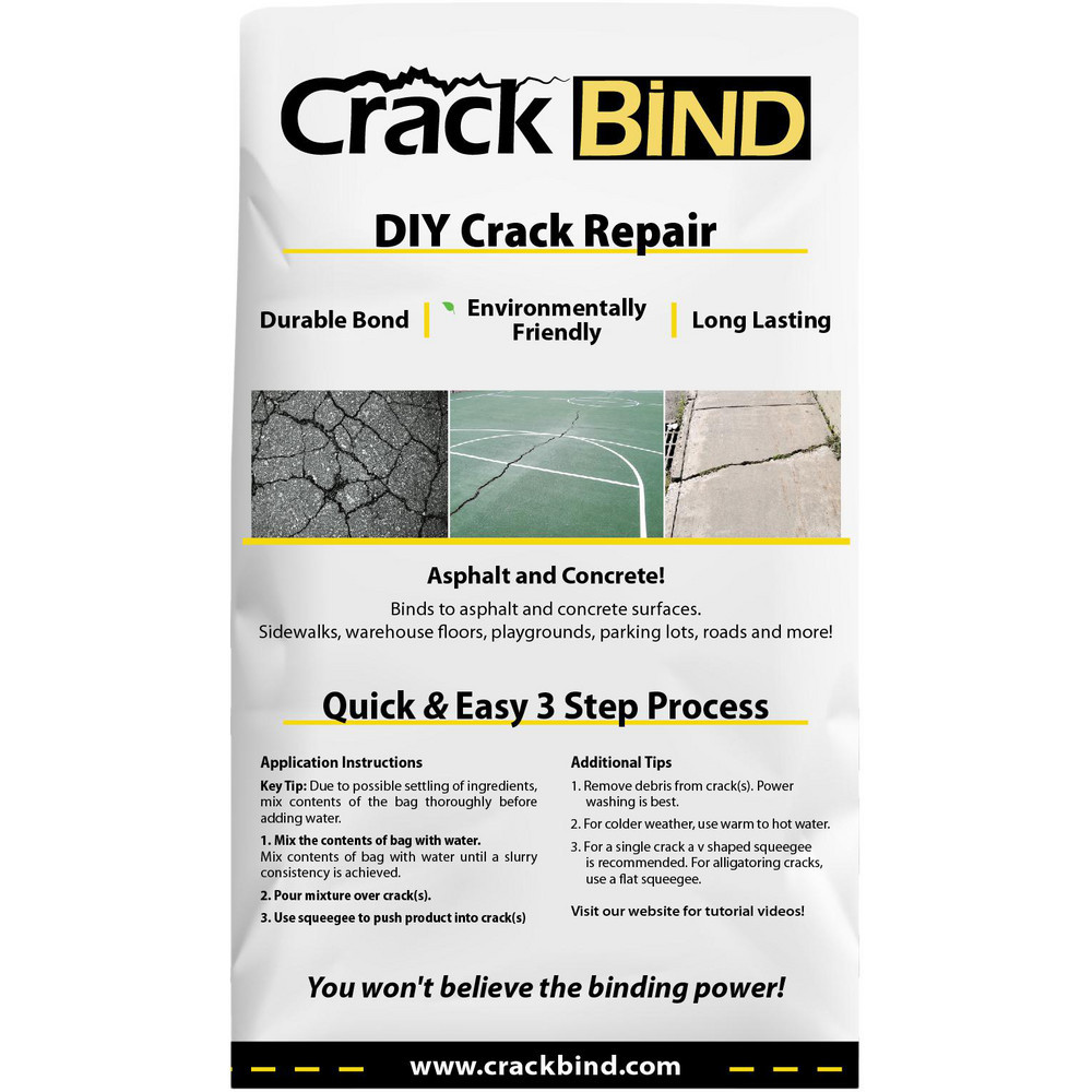 Drywall & Hard Surface Compounds; Product Type: Asphalt Patch; Concrete Repair; Pothole Patch ; Color: Black ; Container Size: 30 lb ; Container Type: Bag ; Application Method: Concrete Placer; Trowel ; Composition: Binding Powder; Sand; Aggregate