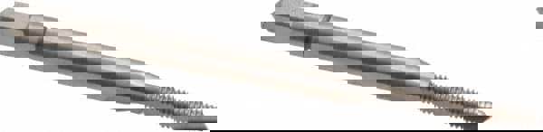 Spiral Point Tap: M2.5x0.45 Metric, 2 Flutes, Plug Chamfer, 6H Class of Fit, Powdered Metal High-Speed Steel, Bright/Uncoated