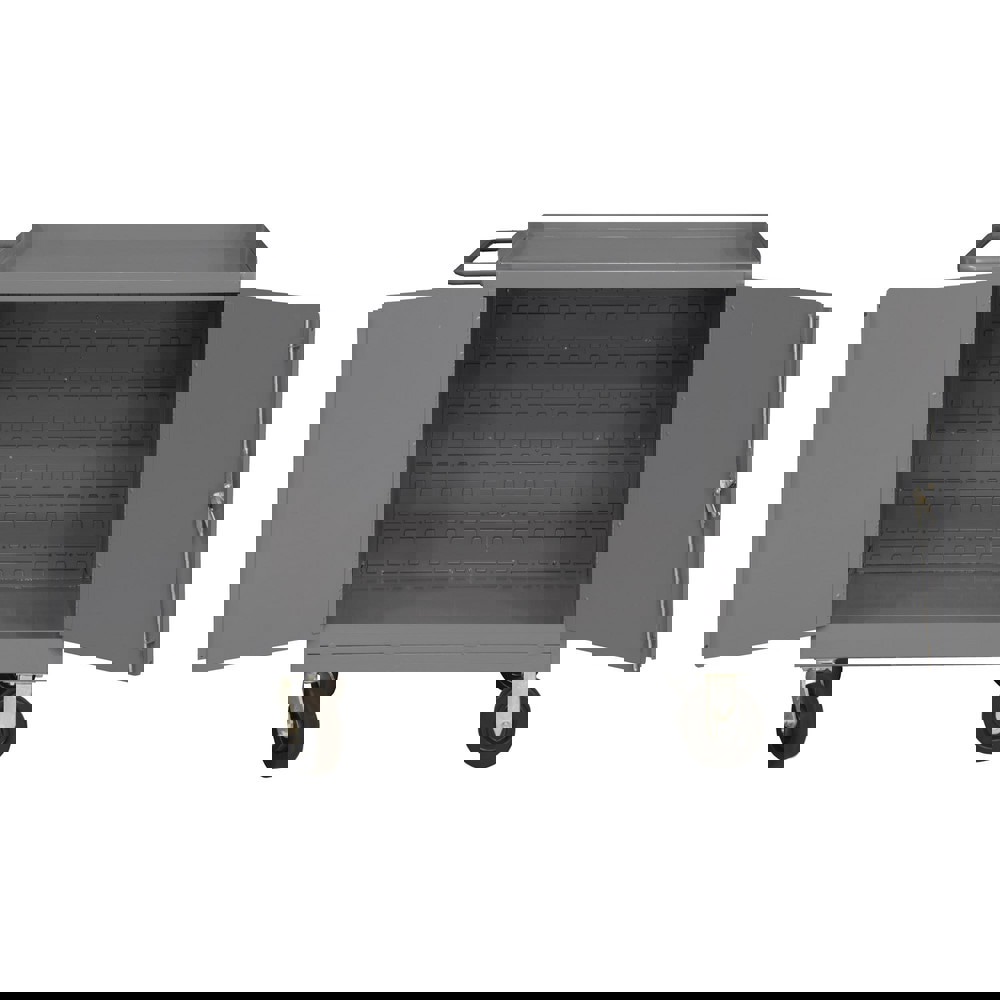 Mobile Utility Cart: Steel, Gray