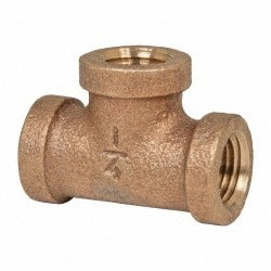 Brass Pipe Tee: 1/4