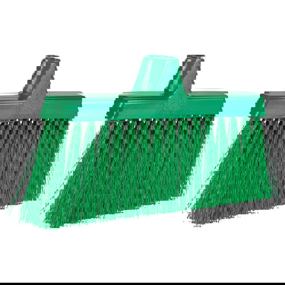 Angled Brooms; Handle Connection Type: Threaded ; Brush Width (Decimal Inch): 9.8000 ; Bristle Material: Polypropylene ; Bristle Color: Green ; Flagged: No ; FSIS Approved: No