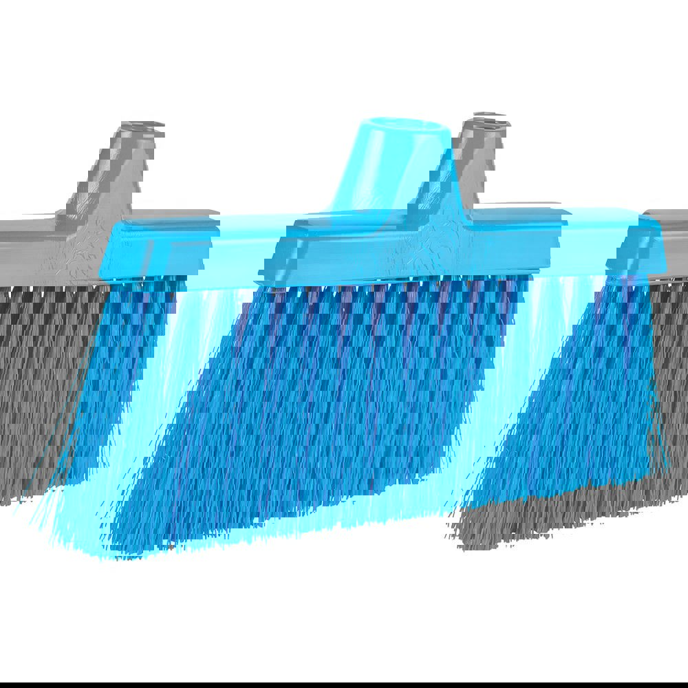 Angled Brooms; Handle Connection Type: Threaded ; Brush Width (Decimal Inch): 9.8000 ; Bristle Material: Polypropylene ; Bristle Color: Blue ; Flagged: No ; FSIS Approved: No