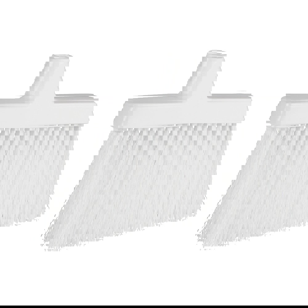 Angled Brooms; Handle Connection Type: Threaded ; Brush Width (Decimal Inch): 9.8000 ; Bristle Material: Polypropylene ; Bristle Color: White ; Flagged: No ; FSIS Approved: No