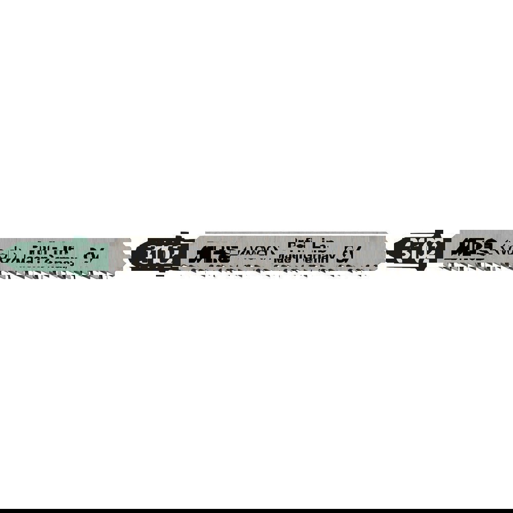 Jig Saw Blades; Blade Material: Alloy Steel ; Blade Length (Inch): 3.93701 ; Blade Length (mm): 100.0000 ; Blade Width (Decimal Inch): 0.3150 ; Blade Thickness (Decimal Inch): 0.0570 ; Shank Type: T-Shank