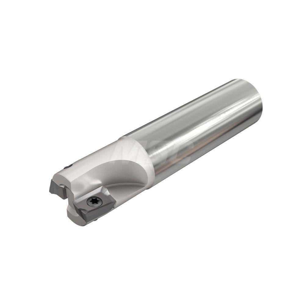 25mm Cut Diam, 14.3mm Max Depth, 25mm Shank Diam, Cylindrical Shank, 150mm OAL, Indexable Square-Shoulder End Mill
