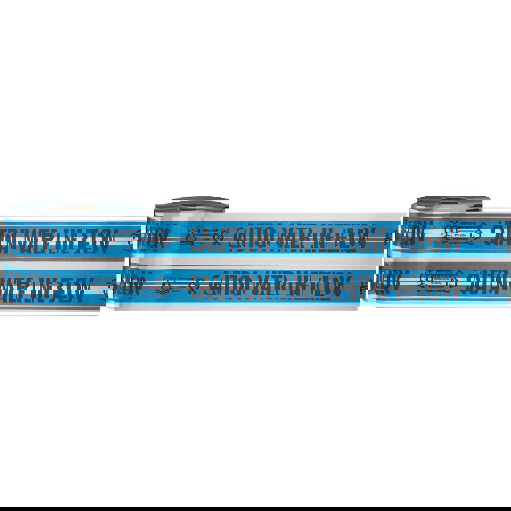 Underground Utility Marking Tape; Tape Type: Detectable ; APWA Color Meaning: Sewers & Drain Lines ; Legend Color: Blue ; Legend: CAUTION WATER LINE BELOW ; Roll Width: 6in ; Roll Length (Feet): 1000.00
