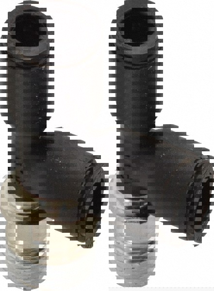 Push-To-Connect Tube Fitting: Male Run Tee, 1/4