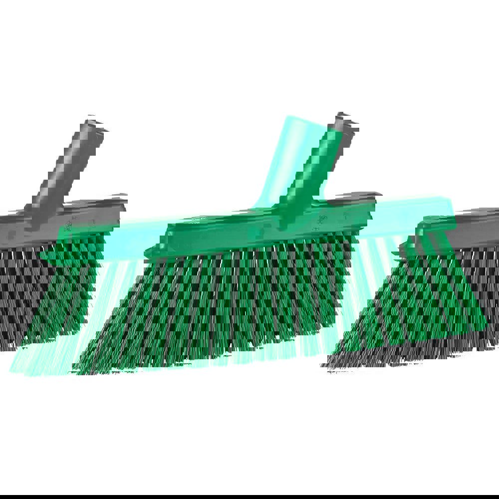 Angled Brooms; Handle Connection Type: Threaded ; Brush Width (Decimal Inch): 1.2 ; Bristle Material: Polyester ; Bristle Length (Inch): 2 ; Bristle Color: Green ; Application: Sweeping Dry And Wet Debris