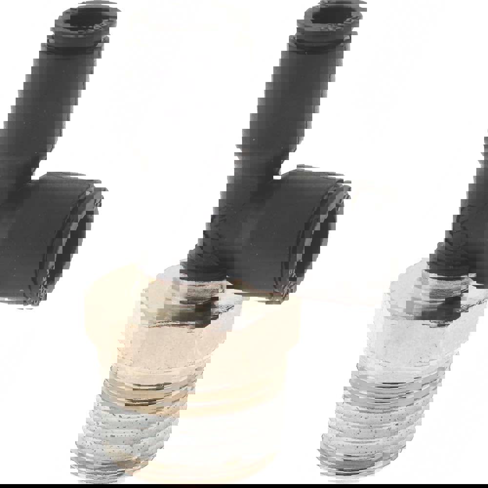 Push-To-Connect Tube Fitting: Male Run Tee, 3/8