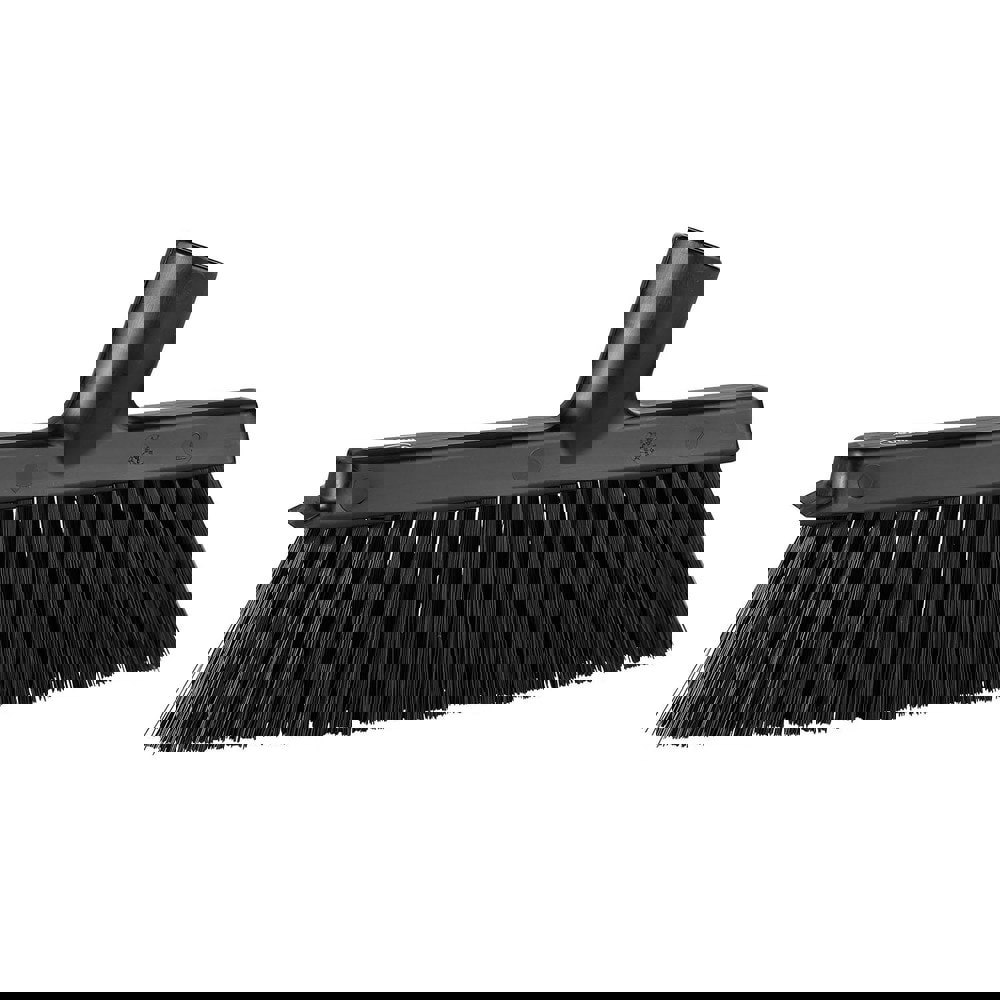 Angled Brooms; Handle Connection Type: Threaded ; Brush Width (Decimal Inch): 1.2 ; Bristle Material: Polyester ; Bristle Length (Inch): 2 ; Bristle Color: Black ; Application: Sweeping Dry And Wet Debris