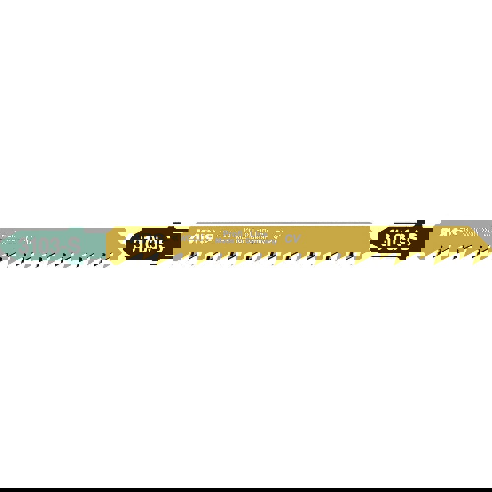 Jig Saw Blades; Blade Material: Alloy Steel ; Blade Length (Inch): 3.93701 ; Blade Length (mm): 100.0000 ; Blade Width (Decimal Inch): 0.3150 ; Blade Thickness (Decimal Inch): 0.0670 ; Shank Type: T-Shank