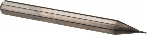 Ball End Mill: 0.50 mm Dia, 1.10 mm LOC, 2 Flute, Solid Carbide