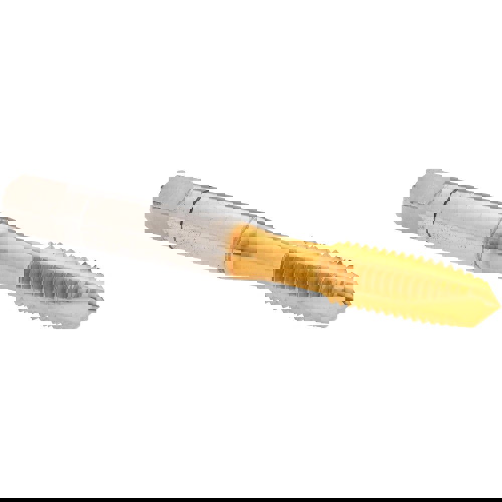 Spiral Point Tap: M8 x 1.25, Metric Coarse, 3 Flutes, Plug, 6H, Powdered Metal, TiN Finish